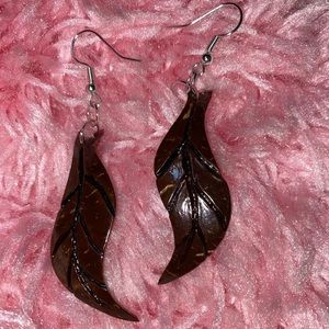 100% organic coco earrings